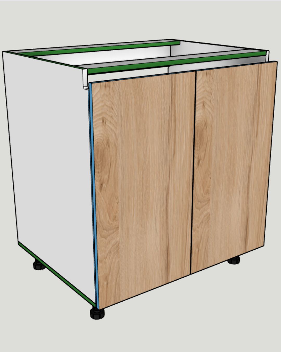 Módulo Bajo 2 Puertas Gola