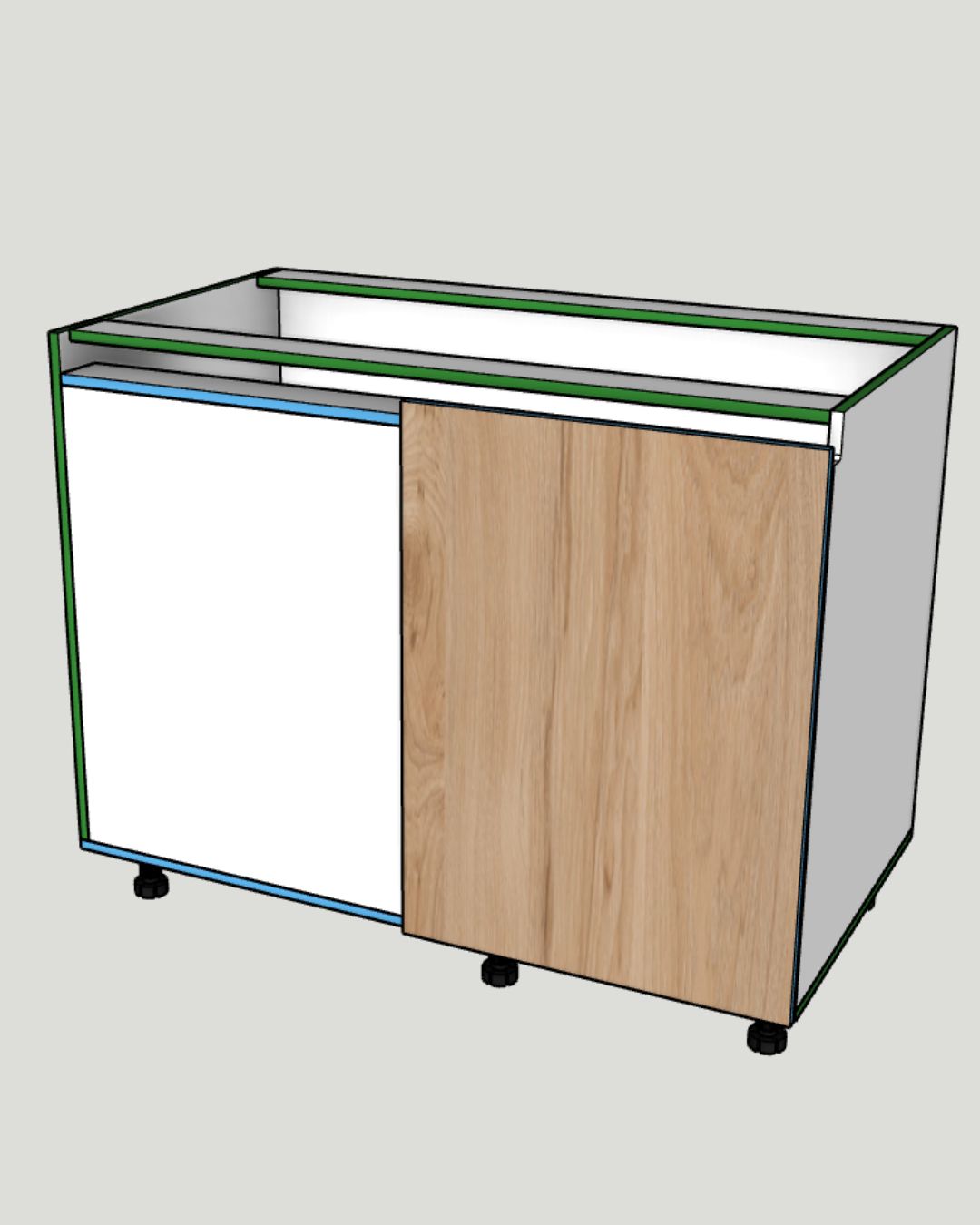 Módulo Bajo Esquinero Derecho Gola